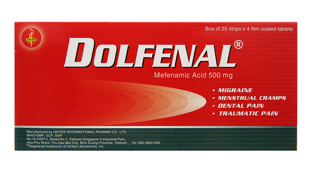 Dolfenal 500mg trị cơn đau nhẹ đến trung bình