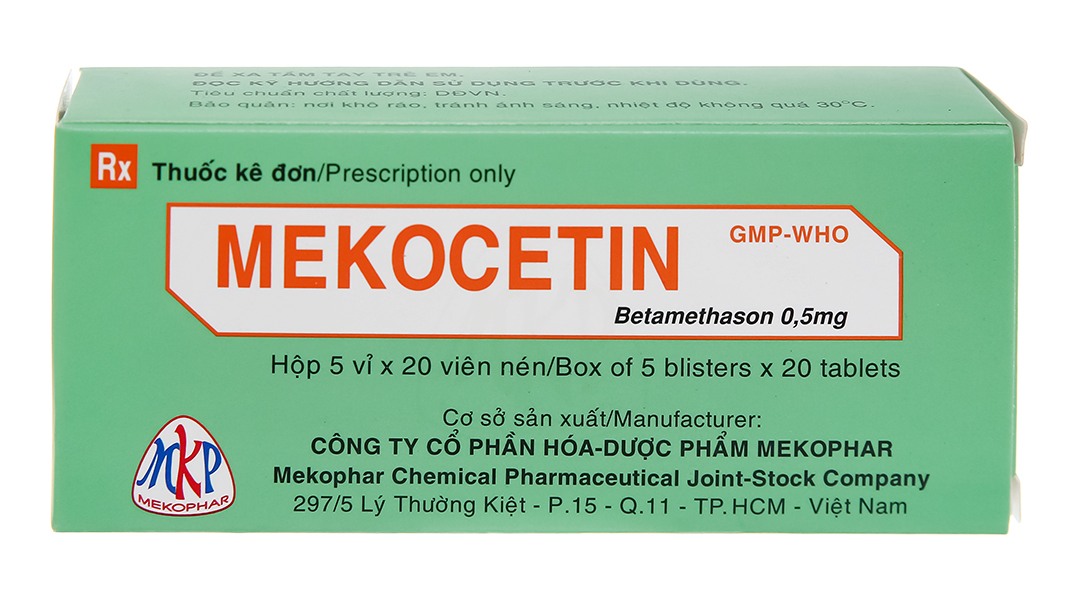 Mekocetin 0.5mg trị bệnh thấp khớp, bệnh collagen, dị ứng