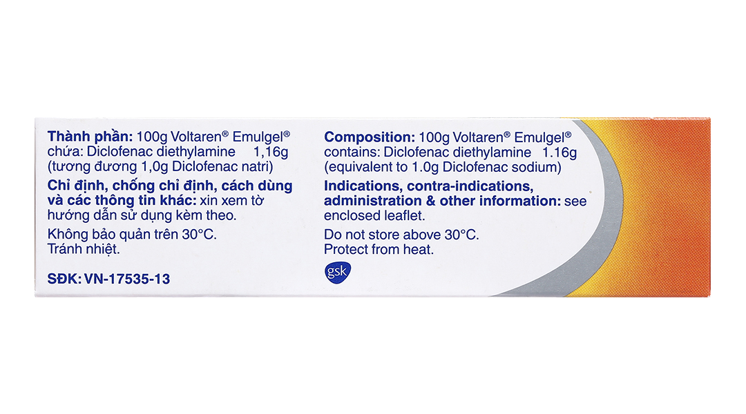 Gel bôi Voltaren Emulgel 1% giảm đau, kháng viêm xương khớp