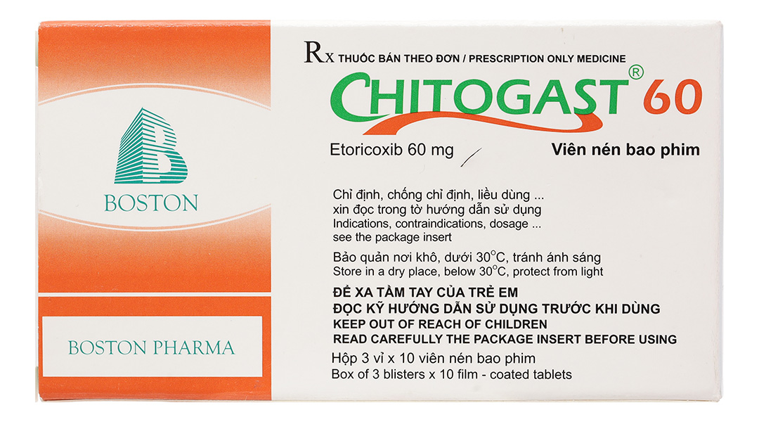 Chitogast 60 trị triệu chứng các bệnh viêm xương khớp cấp và mạn tính