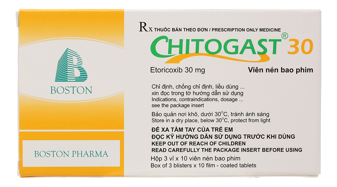 Chitogast 30 trị triệu chứng các bệnh viêm xương khớp cấp và mạn tính