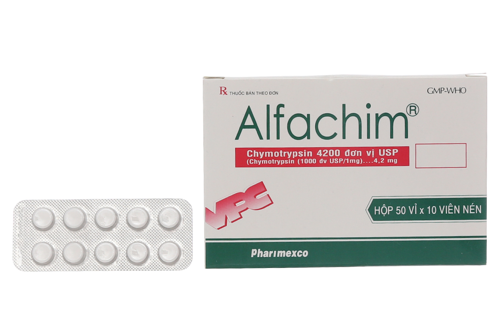 Alfachim 4200 IU trị phù nề sau chấn thương