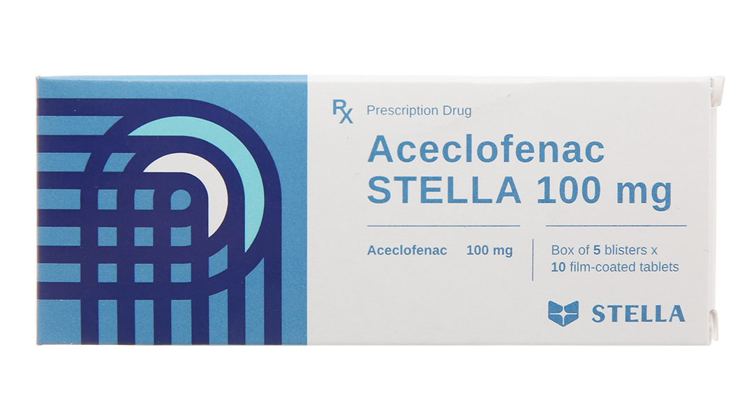 Aceclofenac Stella 100mg giảm đau, kháng viêm xương khớp