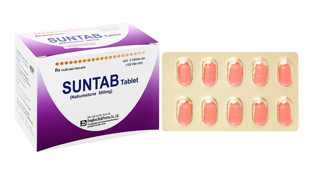 Suntab 500mg trị triệu chứng viêm khớp mãn tính, viêm khớp dạng thấp
