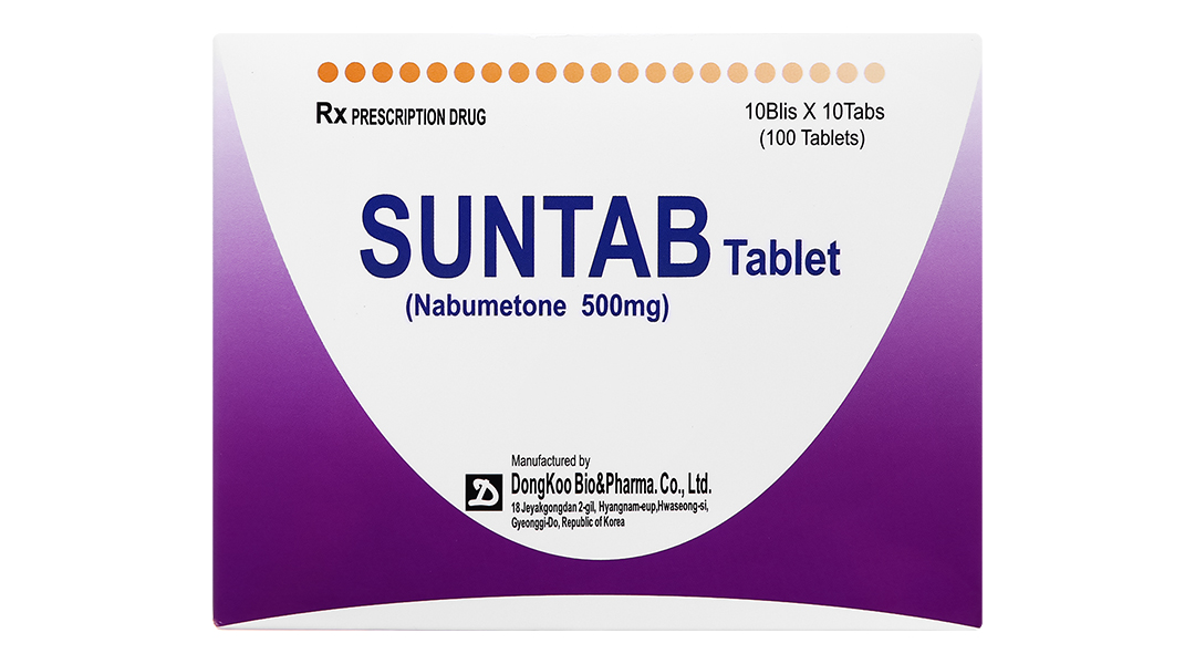 Suntab 500mg trị triệu chứng viêm khớp mãn tính, viêm khớp dạng thấp