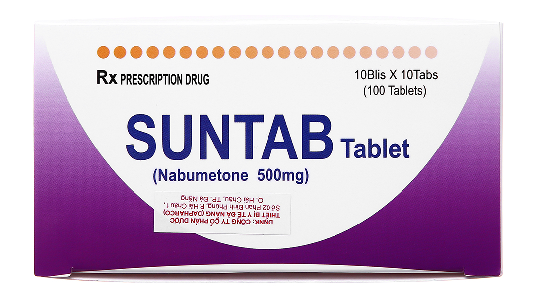 Suntab 500mg trị triệu chứng viêm khớp mãn tính, viêm khớp dạng thấp