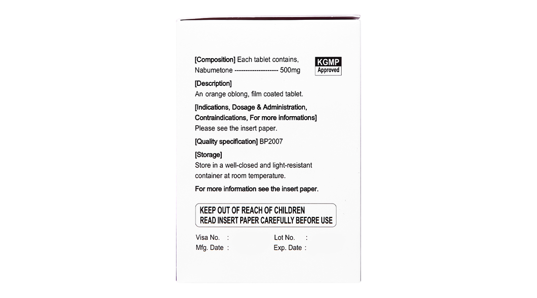 Suntab 500mg trị triệu chứng viêm khớp mãn tính, viêm khớp dạng thấp