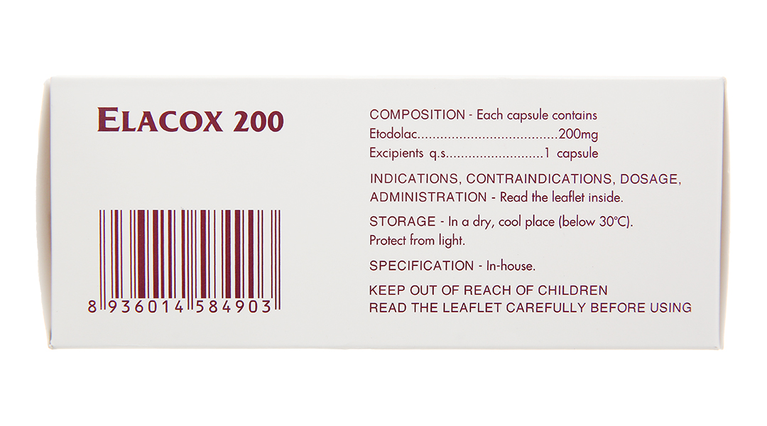Elacox 200 giảm đau, kháng viêm xương khớp