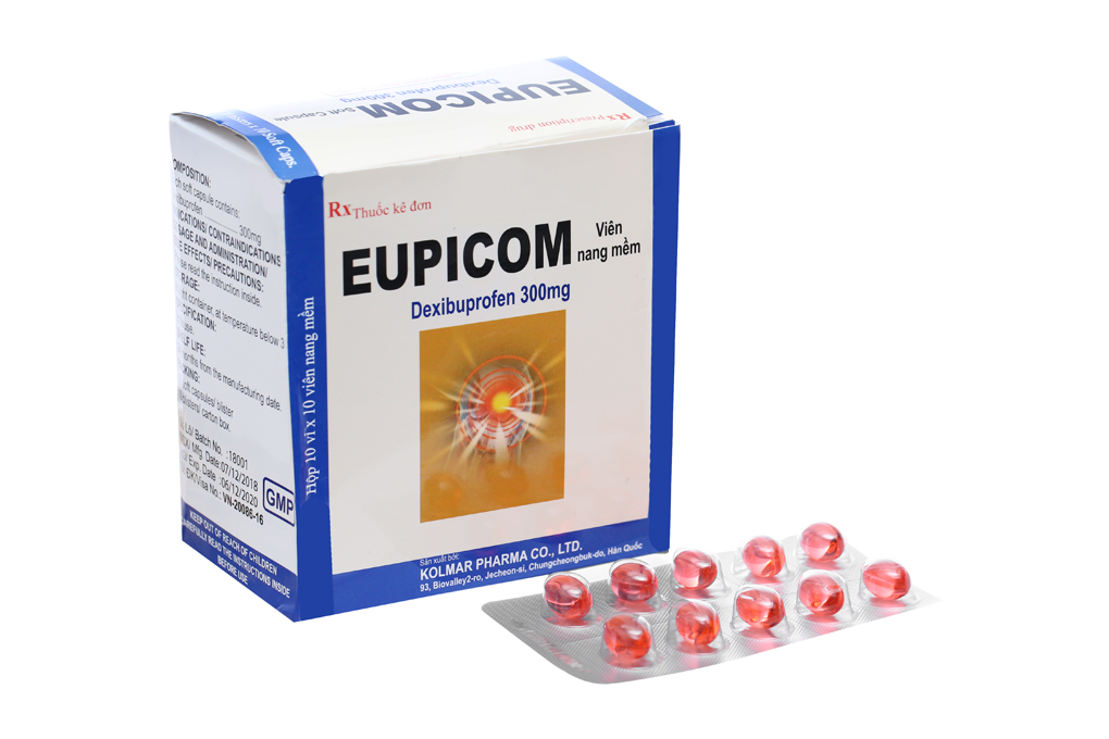 Eupicom 300mg giảm đau, kháng viêm xương khớp