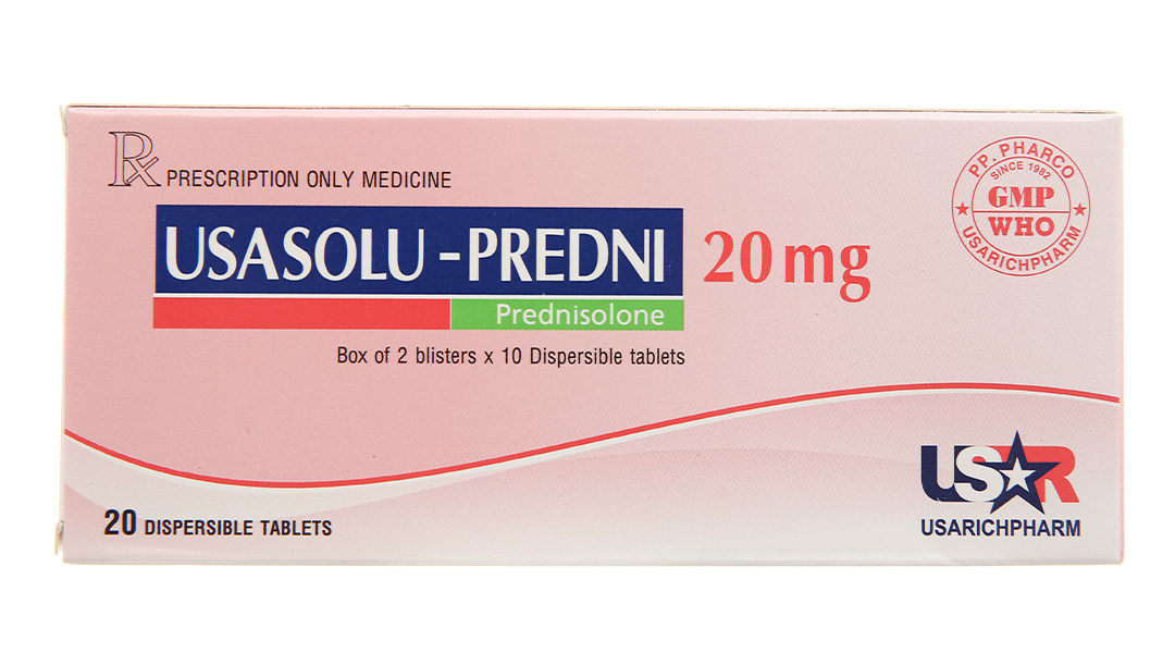 UsaSolu-Predni 20mg hỗ trợ kháng viêm, ức chế miễn dịch