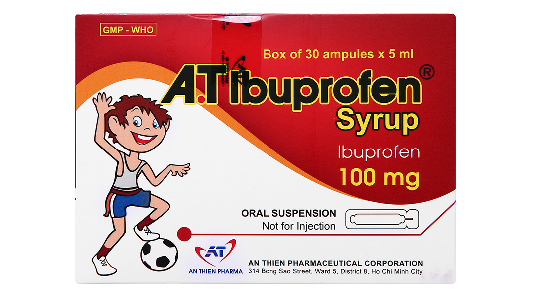 Hỗn dịch uống A.T Ibuprofen Syrup giảm đau, kháng viêm