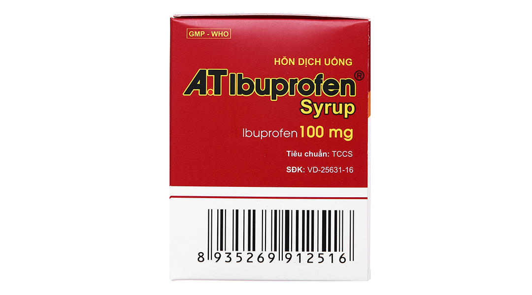 Hỗn dịch uống A.T Ibuprofen Syrup giảm đau, kháng viêm