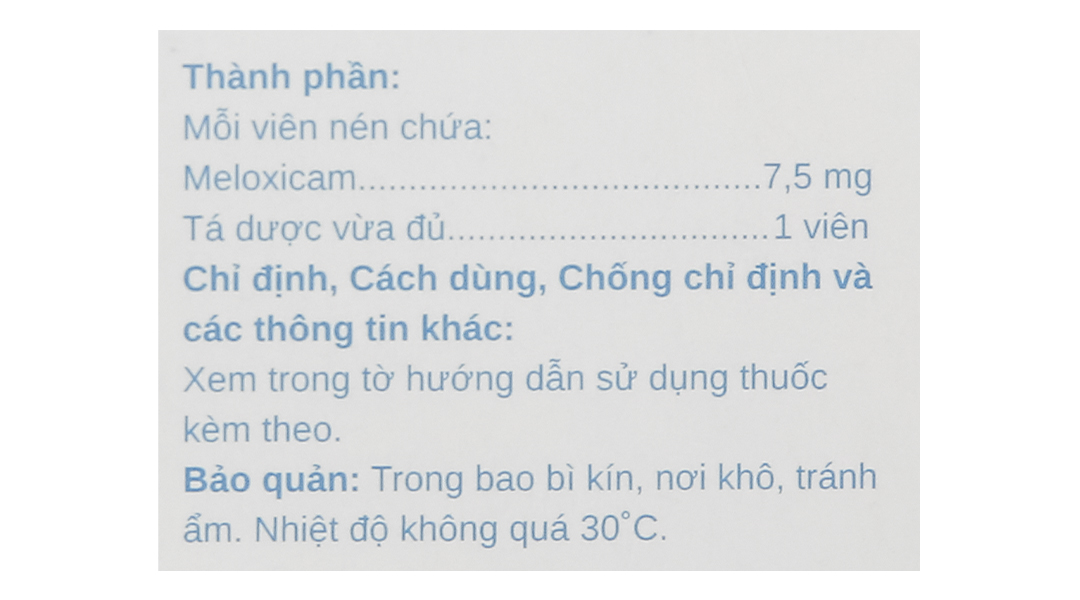 Stadxicam 7.5 trị viêm khớp dạng thấp