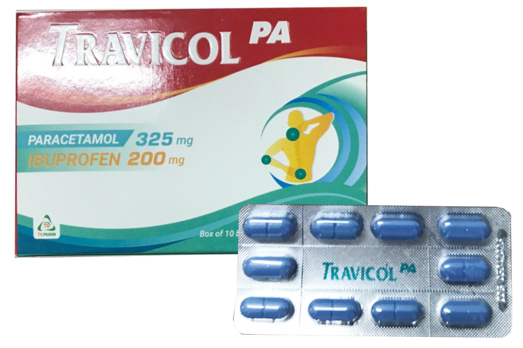 Travicol PA trị cơn đau nhẹ đến trung bình