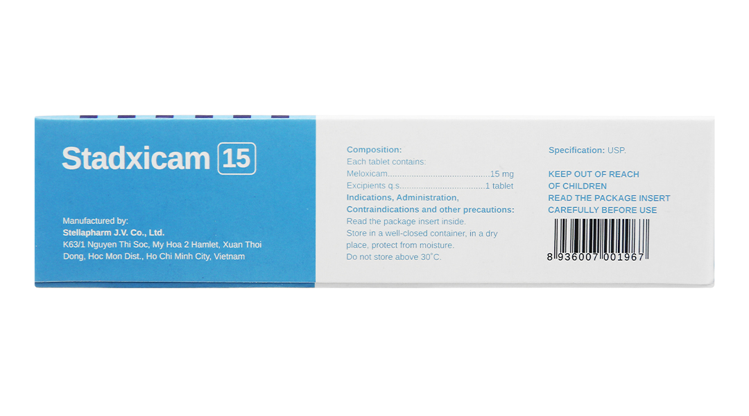 Stadxicam 15mg trị viêm xương khớp