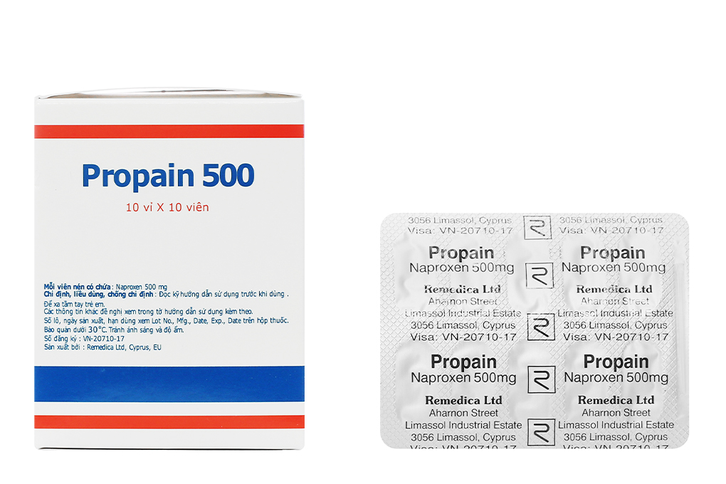 Propain 500mg trị viêm khớp dạng thấp, thoái hóa khớp, gout cấp
