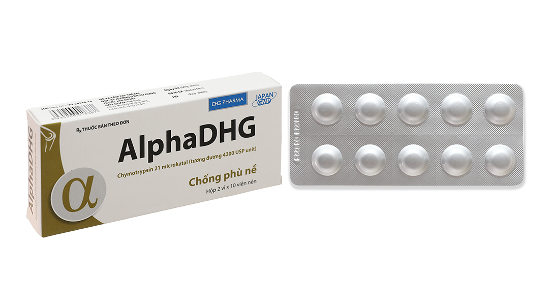 AlphaDHG 4200IU trị phù nề sau chấn thương