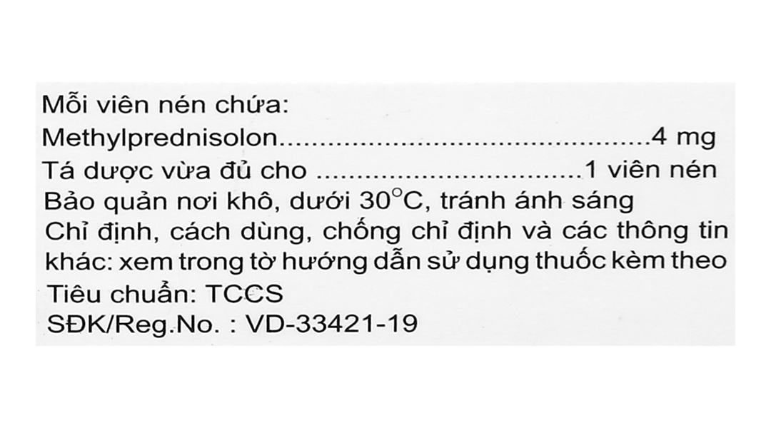 MethylBoston 4 thuốc kháng viêm