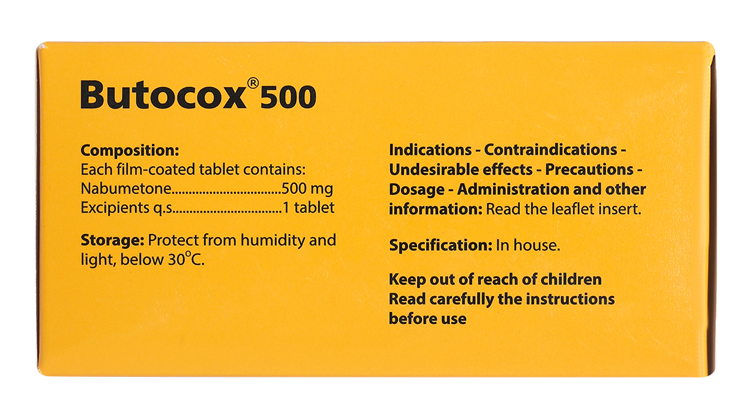 Butocox 500mg giảm đau, kháng viêm trong điều trị thoái hóa khớp