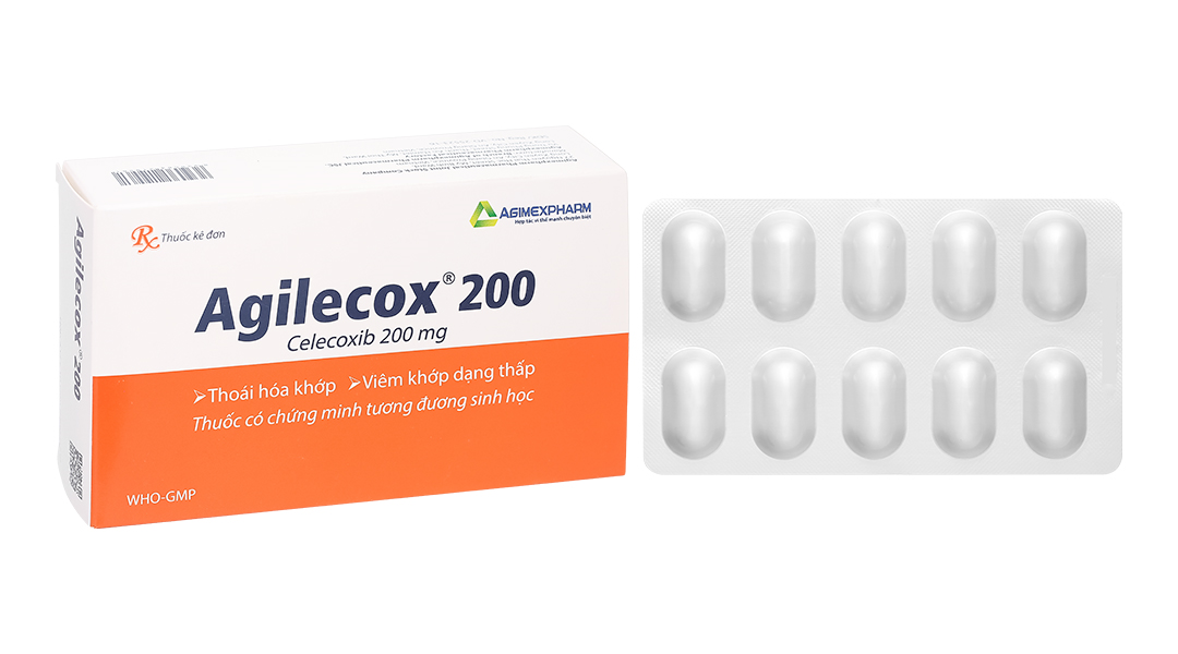 Agilecox 200 điều trị thoái hoá khớp, viêm khớp dạng thấp