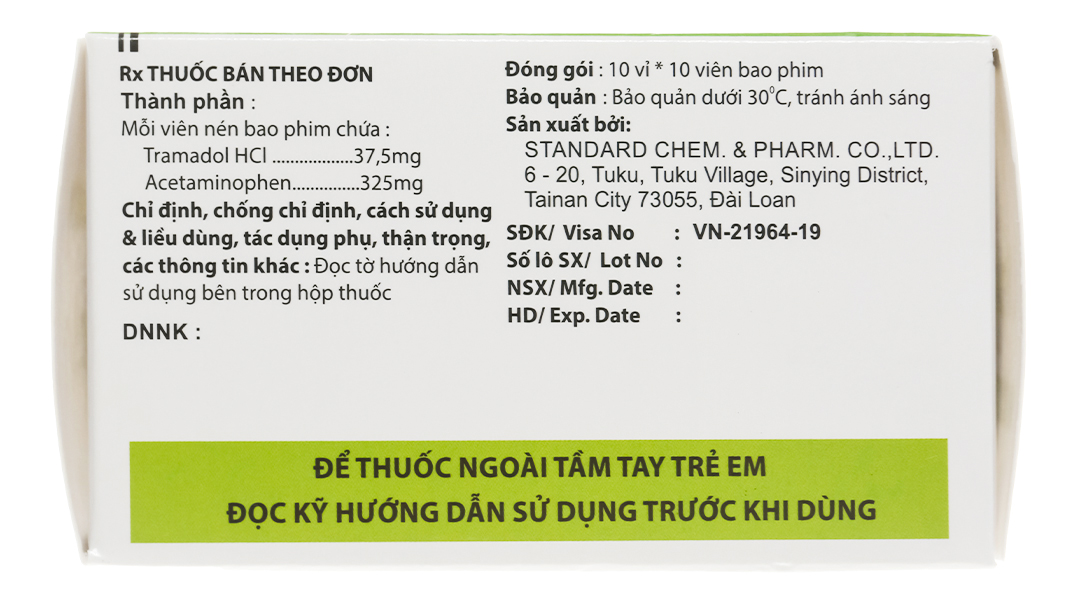 Utrahealth F.C Tablet trị các cơn đau trung bình đến nặng