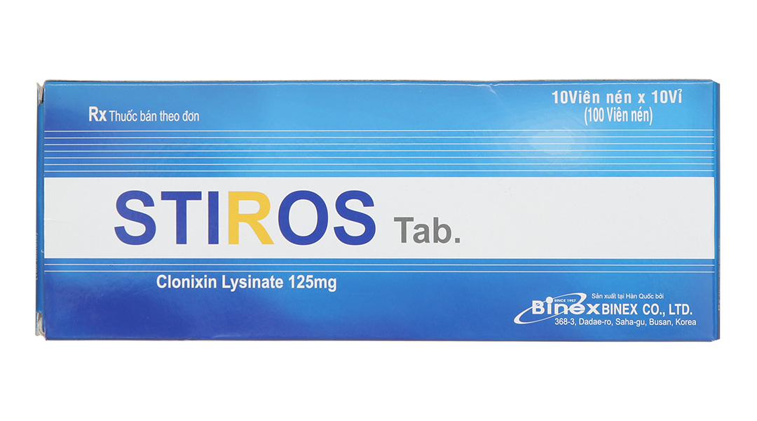 Stiros Tab. 125mg trị viêm khớp dạng thấp, đau cơ, đau dây thần kinh