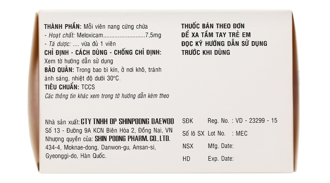 Melotop 7.5mg giảm đau, kháng viêm xương khớp