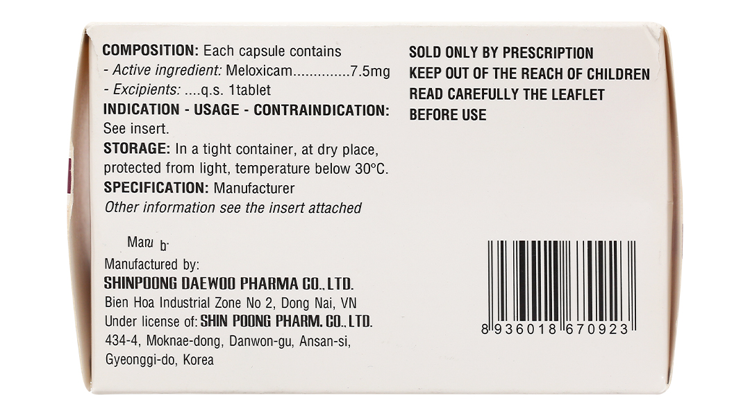 Melotop 7.5mg giảm đau, kháng viêm xương khớp