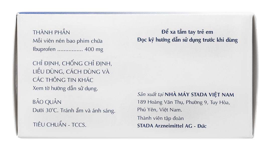 Ibuprofen Stada 400mg giảm đau, kháng viêm xương khớp
