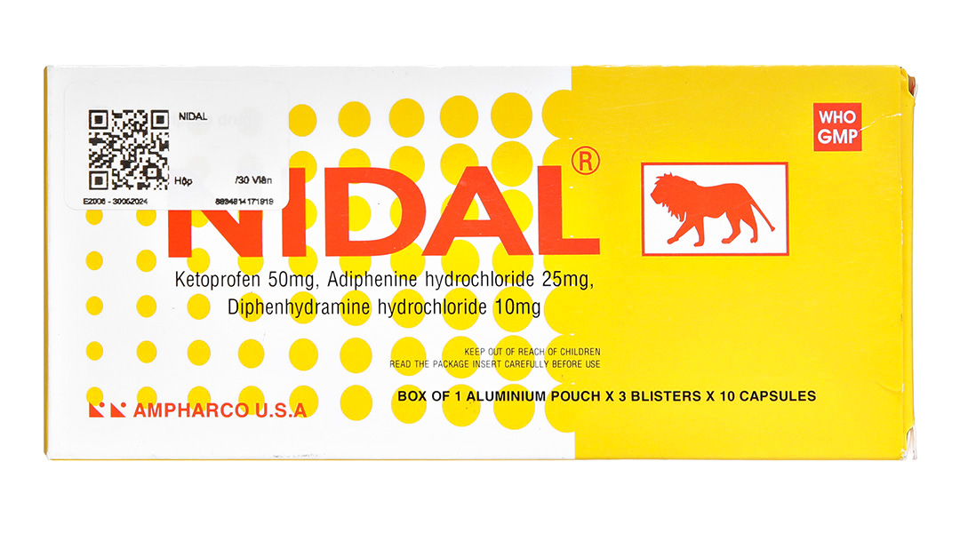 Nidal giảm đau khi co thắt cơ trơn