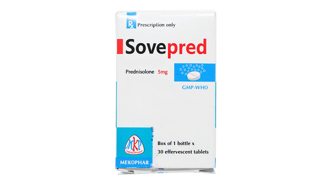 Viên sủi Sovepred 5mg chống viêm và ức chế miễn dịch