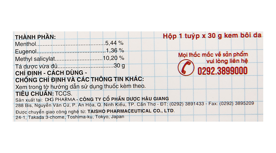 Kem bôi da Counterpain giảm đau trong các trường hợp đau cơ, bong gân