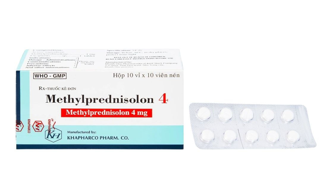 Methylprednisolon 4 Khapharco kháng viêm, ức chế miễn dịch