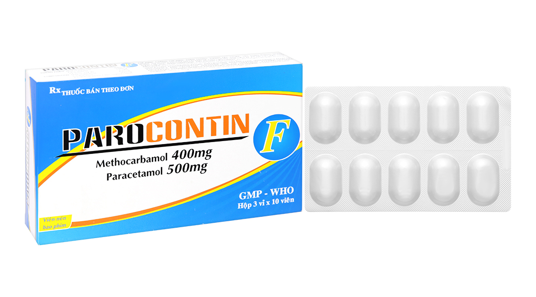 Parocontin F giảm đau trường hợp có liên quan đến co thắt cơ - xương