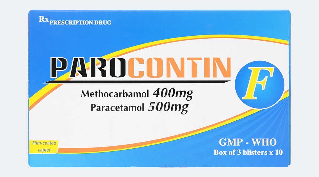 Parocontin F giảm đau trường hợp có liên quan đến co thắt cơ - xương