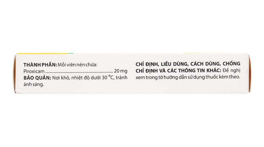 Piroxicam Domesco 20mg giảm triệu chứng của viêm khớp dạng thấp
