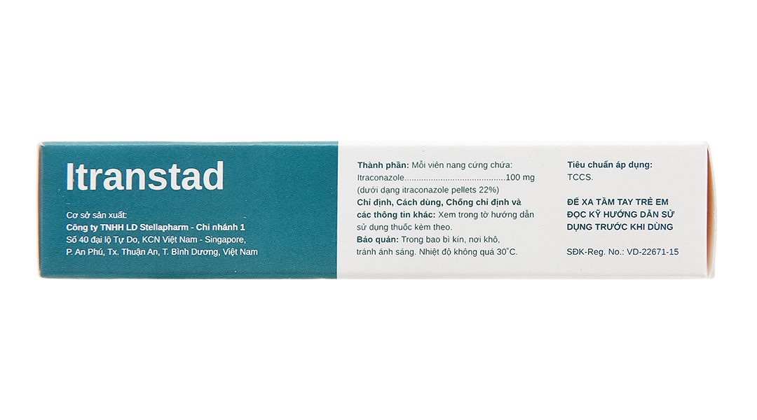 Itranstad 100mg trị nhiễm nấm Candida