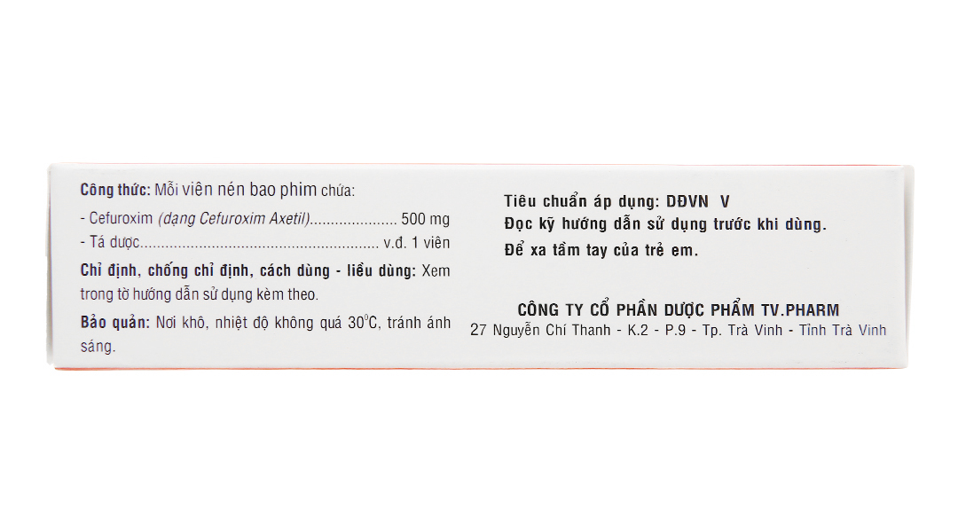 TV.Cefuroxime 500mg trị nhiễm khuẩn
