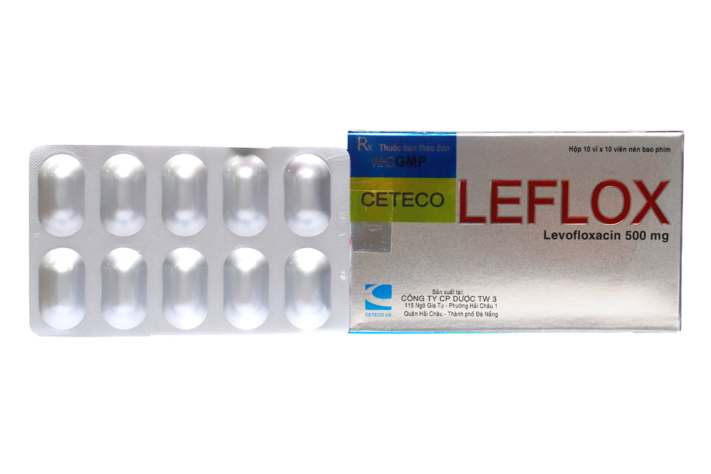 Ceteco Leflox 500mg trị nhiễm khuẩn do các vi khuẩn nhạy cảm