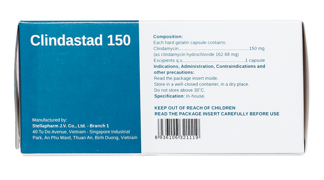 Clindastad 150 trị nhiễm khuẩn