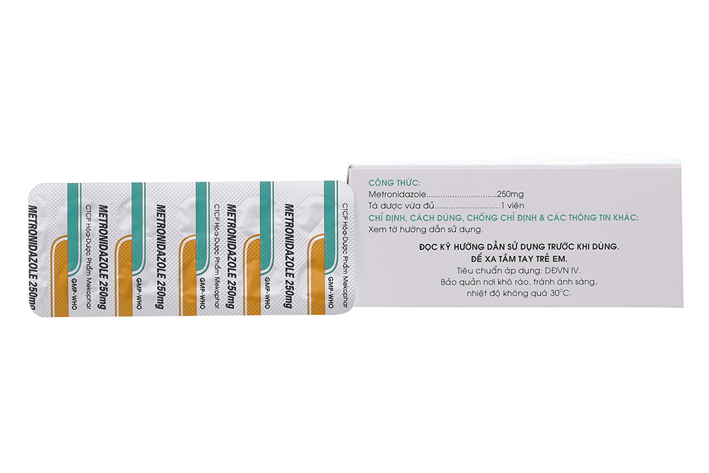 Metronidazole Mekophar 250mg trị nhiễm khuẩn