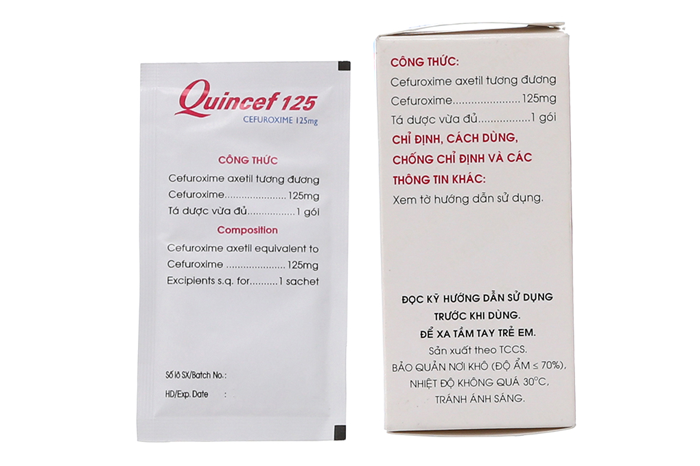 Thuốc bột uống Quincef 125 trị nhiễm khuẩn