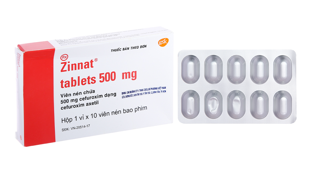 Zinnat Tablets 500mg trị nhiễm khuẩn