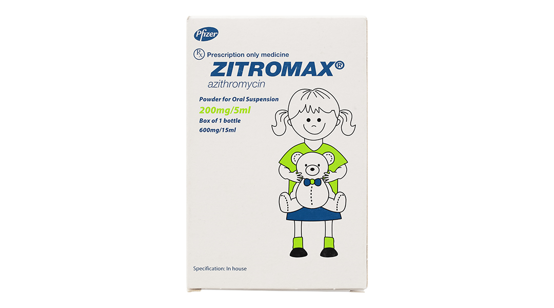 Bột pha hỗn dịch uống Zitromax 200mg/5ml trị nhiễm khuẩn