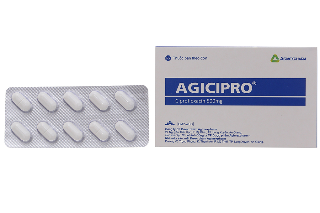 Agicipro 500mg dự phòng và trị nhiễm khuẩn nặng