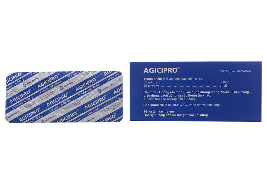 Agicipro 500mg dự phòng và trị nhiễm khuẩn nặng