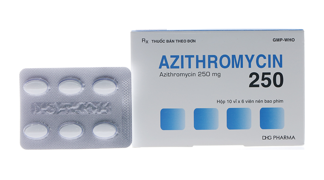 Azithromycin 250 Dược Hậu Giang trị nhiễm khuẩn
