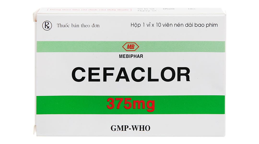Cefaclor Mebiphar 375mg điều trị nhiễm khuẩn đường hô hấp