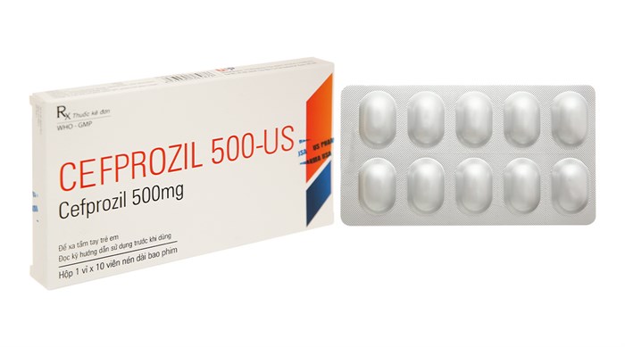Thuốc kháng sinh Cefprozil 500 US hộp 10 viên-Nhà thuốc An Khang