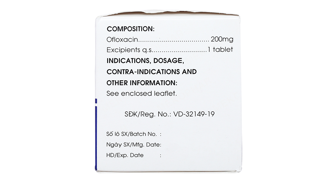 Ofloxacin Mekophar 200mg trị nhiễm khuẩn